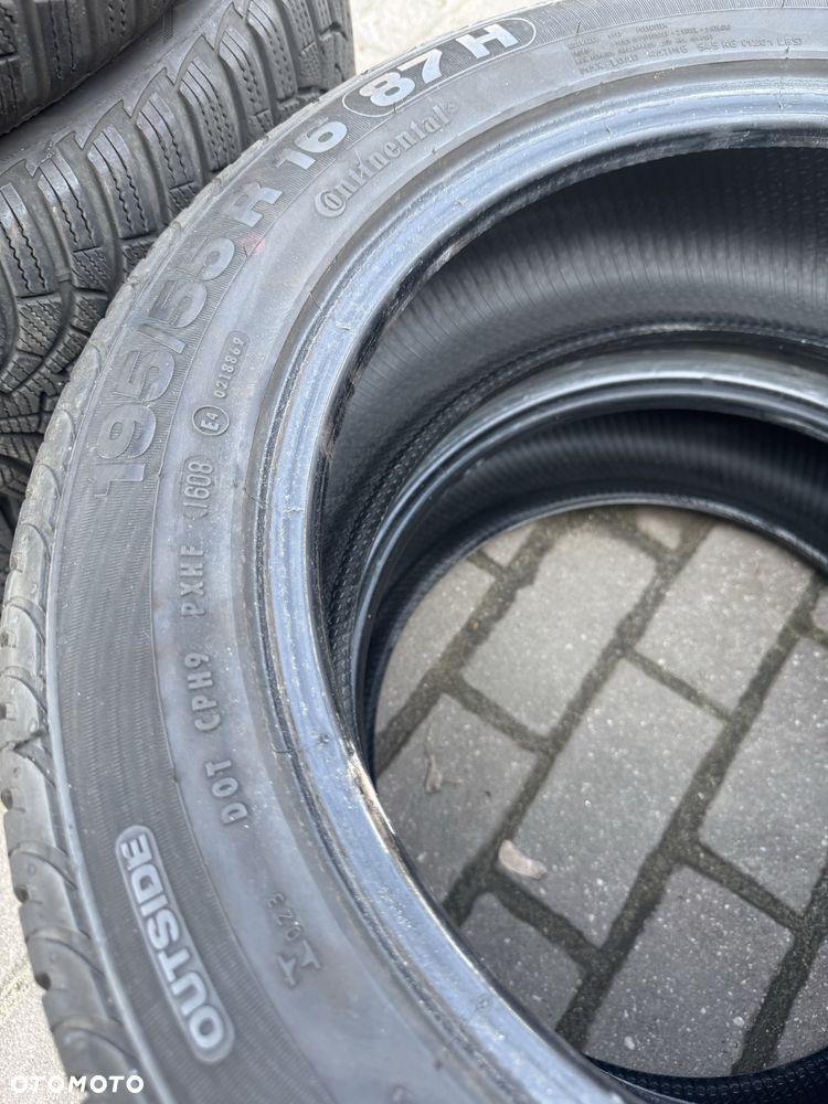 2 sztuki opon letnich 195/55/16 CONTINENTAL Używane F-Vat - 4