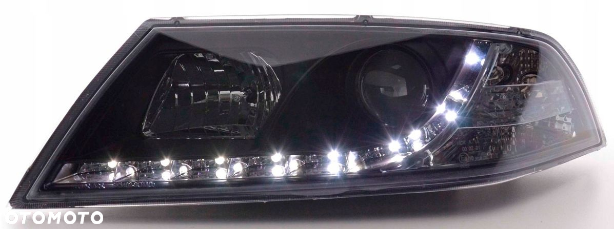 Reflektor Lampa kpl Diody Soczewka Black Czarne Skoda Octavia II 2 1z 2004- - 5
