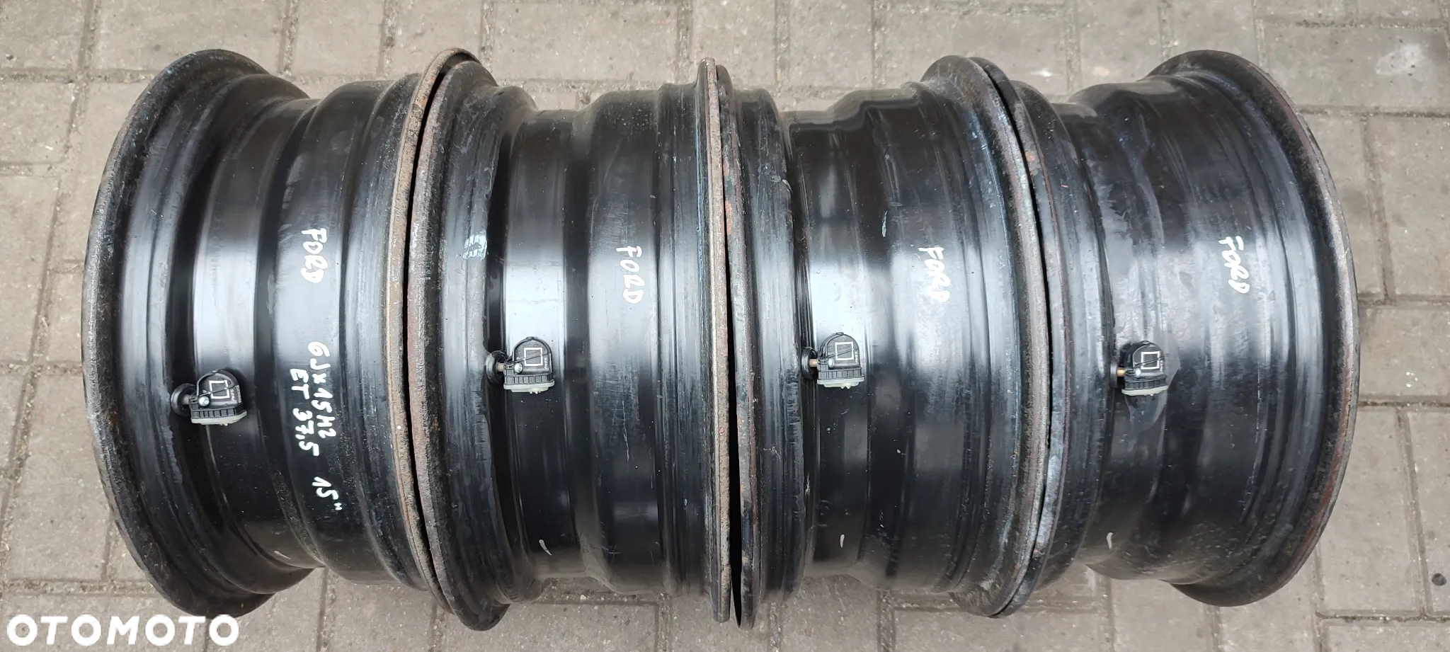 FELGI STALOWE 4x108 6Jx15 CALI ET 37,5 FORD FIESTA MK7/MK8 FORD B MAX + CZUJNIKI 4 SZTUKI KOMPLET - 8