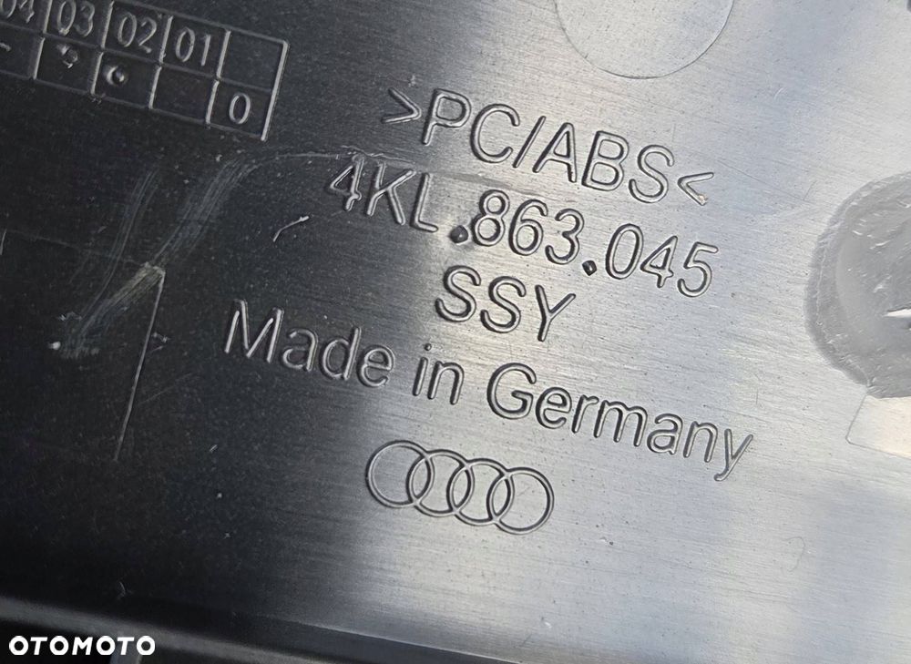 audi q8 e-tron 4ke osłona maskownica tunelu 4kl863045 - 2