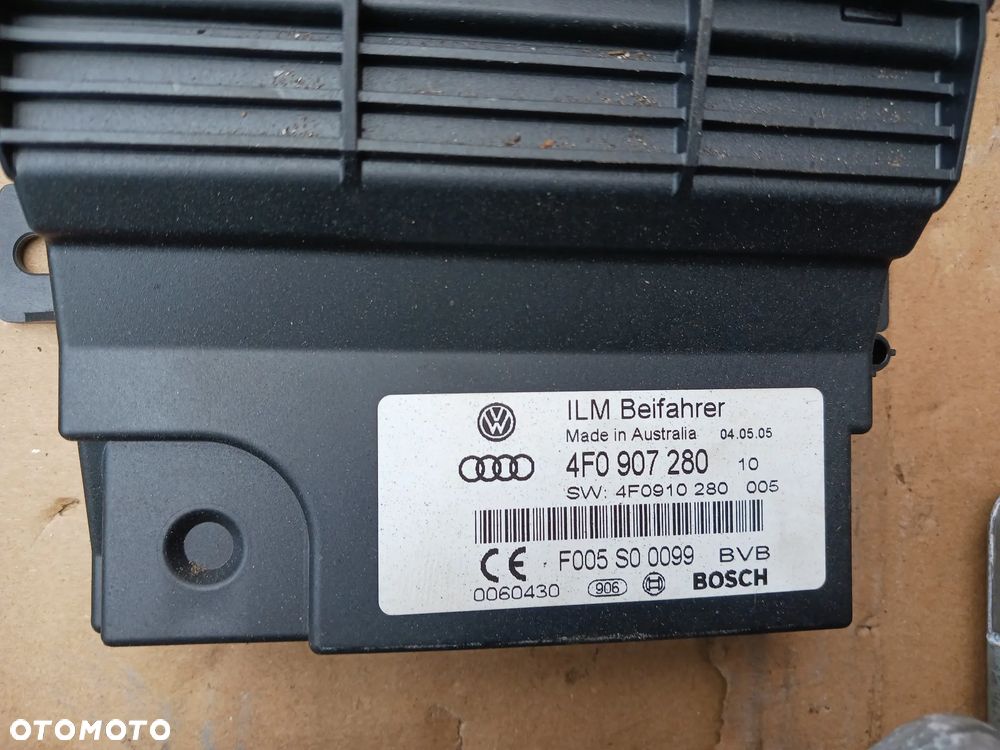 Zestaw startowy AUDI A6 C6 2.4 BDW V6 sedan manualna skrzynia sterownik silnika EKU ECU 5WP45304 Siemens 4F0907552D  4F0910552R kluczyk stacyjka 4F0909131 Gateway Temic 4F0907468D moduł komfortu 4F0907289F rygiel blokada kierownicy 4F0905852B sterownik moduł mocy 4F0907280 świateł 4F0907279 8P0907357C KOMPLET DO ODPALENIA SILNIKA - 3