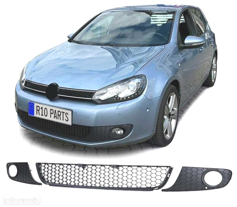 GRELHAS PARA-CHOQUE VOLKSWAGEN VW GOLF 6 08-13 PRETO - 1