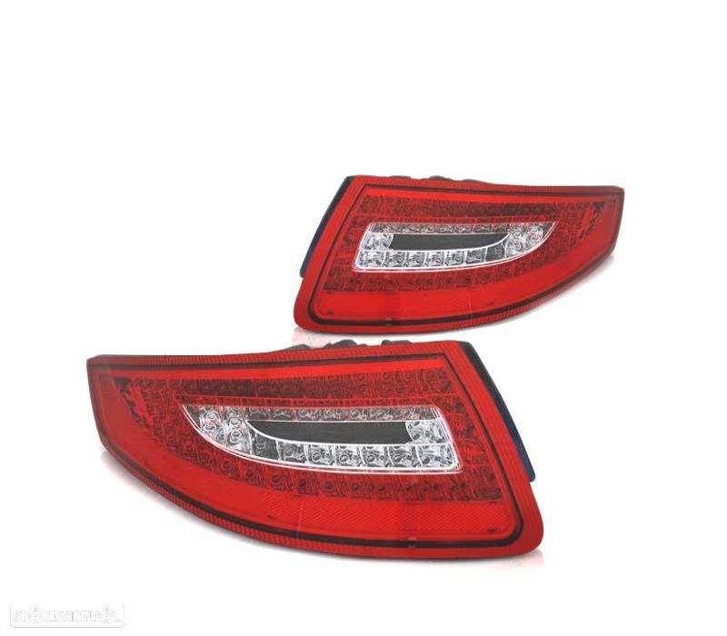 FAROLINS TRASEIROS LED PARA PORSCHE 911 997 04-09 RED CRYSTAL VERMELHO CRISTAL - 2