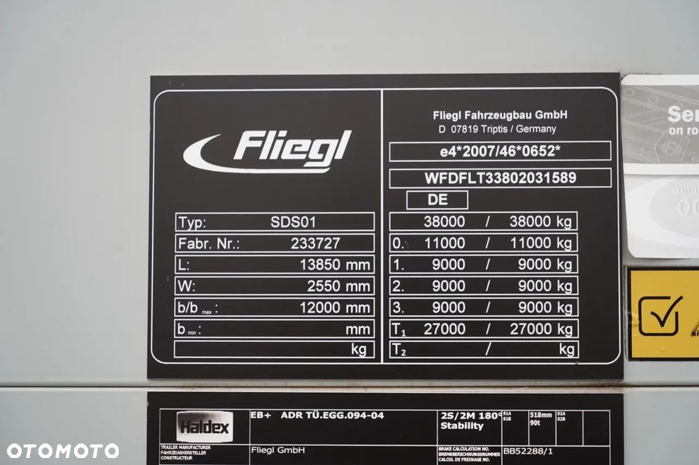 Fliegl STANDARD / OŚ PODONOSZONA / SAF - 29