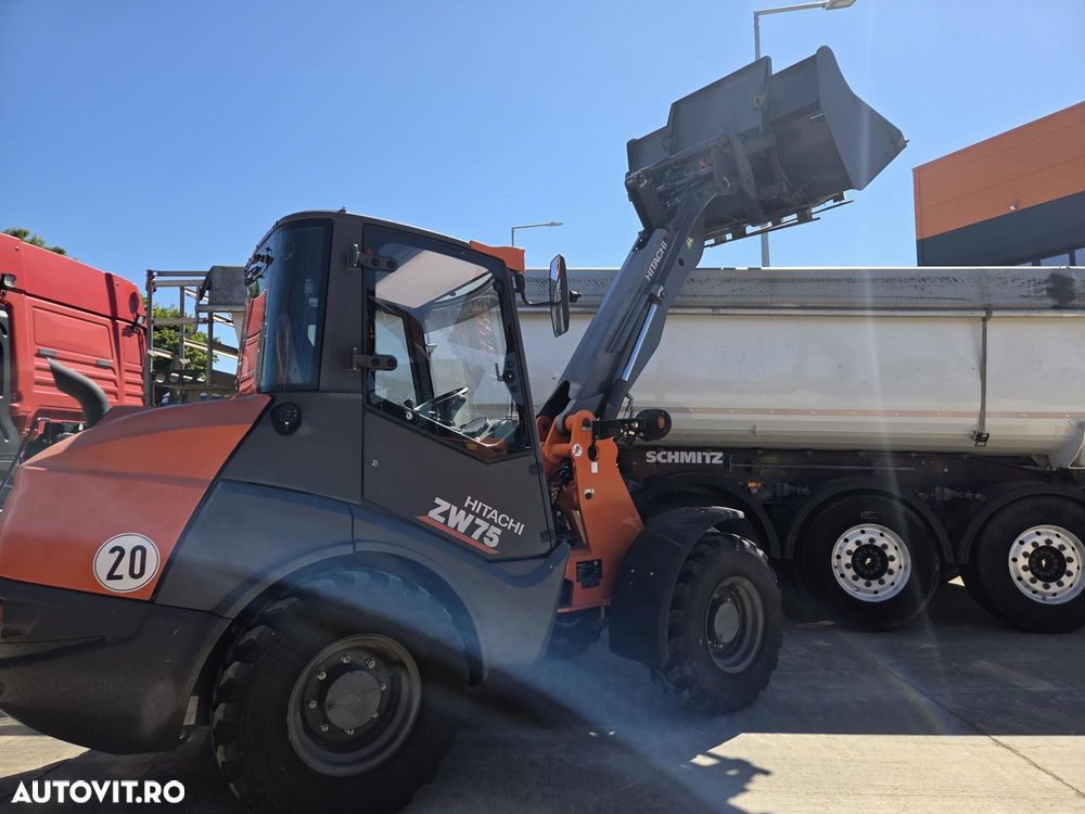 Hitachi ZW75-6, 2023, 151h, EX DEMO, 6 tone, ridica 2,4tone la 3,2m, Cupla rapida, CUPA 1mc, FURCI, articulat, transmisie 4x4, Deutz 75CP, 2 locuri, produs in Germania, posibilitate leasing 4 ani-PROMOTIE 51.900 EUR+Tva - 13