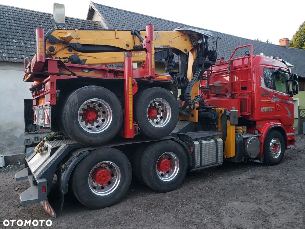 Scania R580 V8 2016r Scania R560 V8 2014r Scania R500 V8 2013r do drewna drzewa lasu dłużycy kłody dźwig epsilon loglift wózek doll huttner przyczepa do transportu drewna - 21