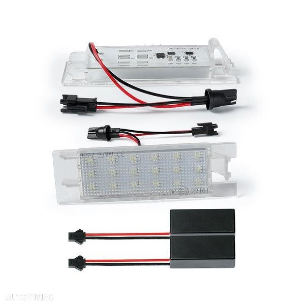 Lampi numar dedicate full led leduri pentru Opel Corsa D - 1