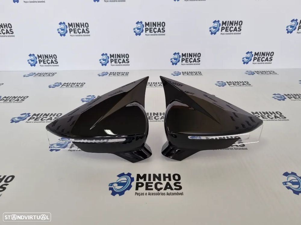 Capas de Espelho Seat Leon Mk3 5F/ Ibiza MK5 Preto Brilho - 2