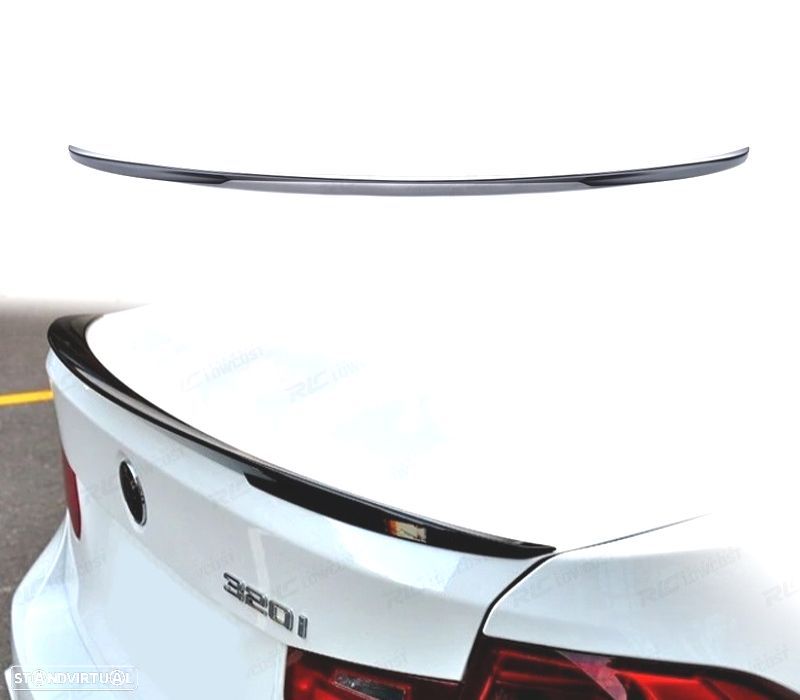 AILERON LIP SPOILER TRASEIRO BMW F30 LOOK M PERFORMANCE PRETO BRILHANTE - 1