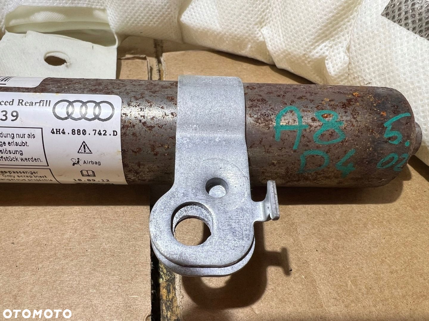 AUDI A8 D4 LONG KURTYNA PRAWA AIRBAG PRAWY 4H4880742D - 4