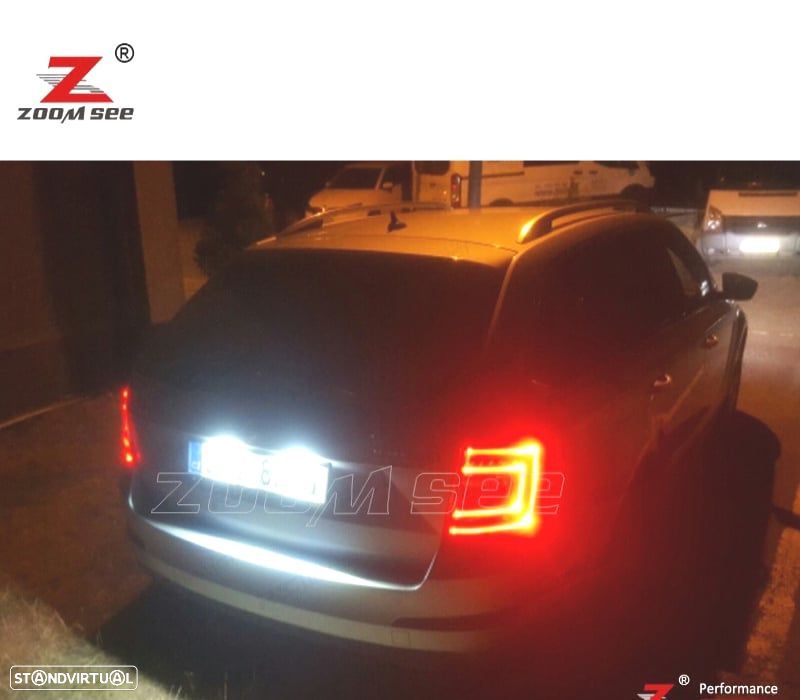 KIT COMPLETO DE 17 LÂMPADAS LED INTERIOR PARA SKODA OCTAVIA MK 3 MKIII RS COMBI 5E5 WAGON 2013 + - 5