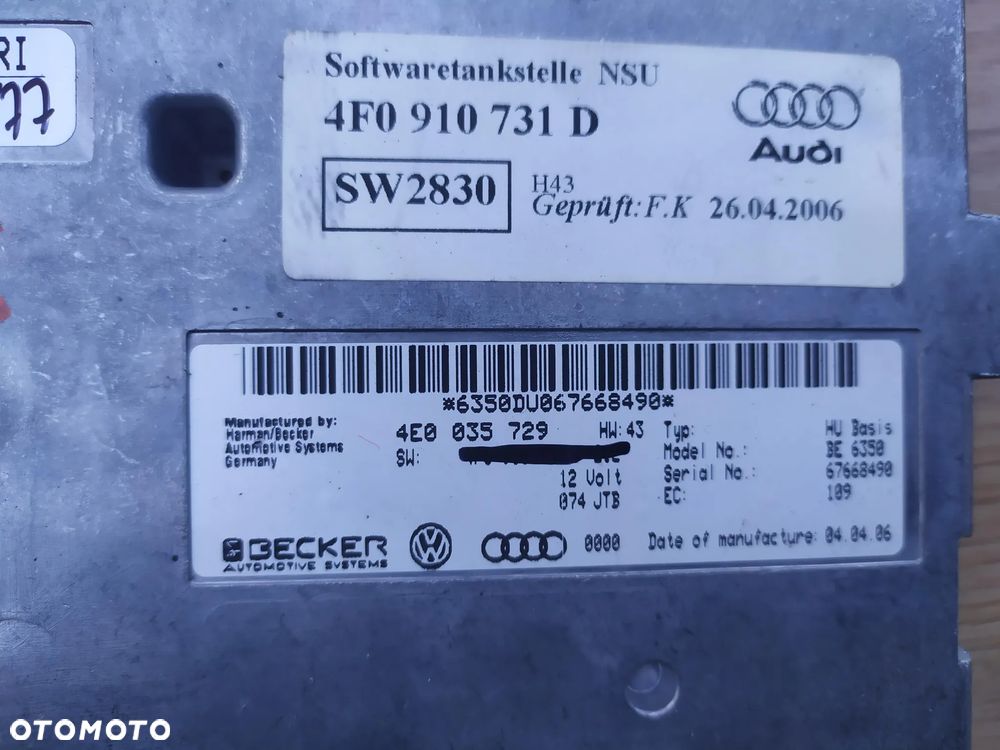 AUDI A6 C6 MODUŁ MMI SPRAWNY 4F0910731D - 2