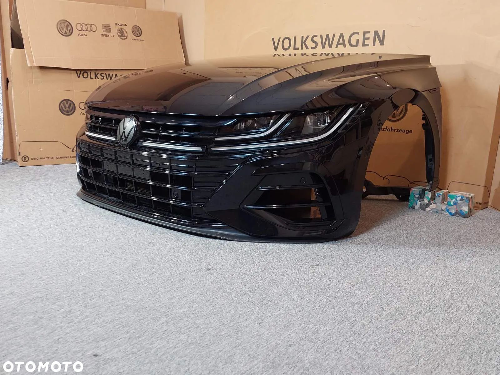 VW ARTEON R Model Lift 2021-2024 Kompletny przod Maska Zderzak Pas Lampy Blotniki - 1