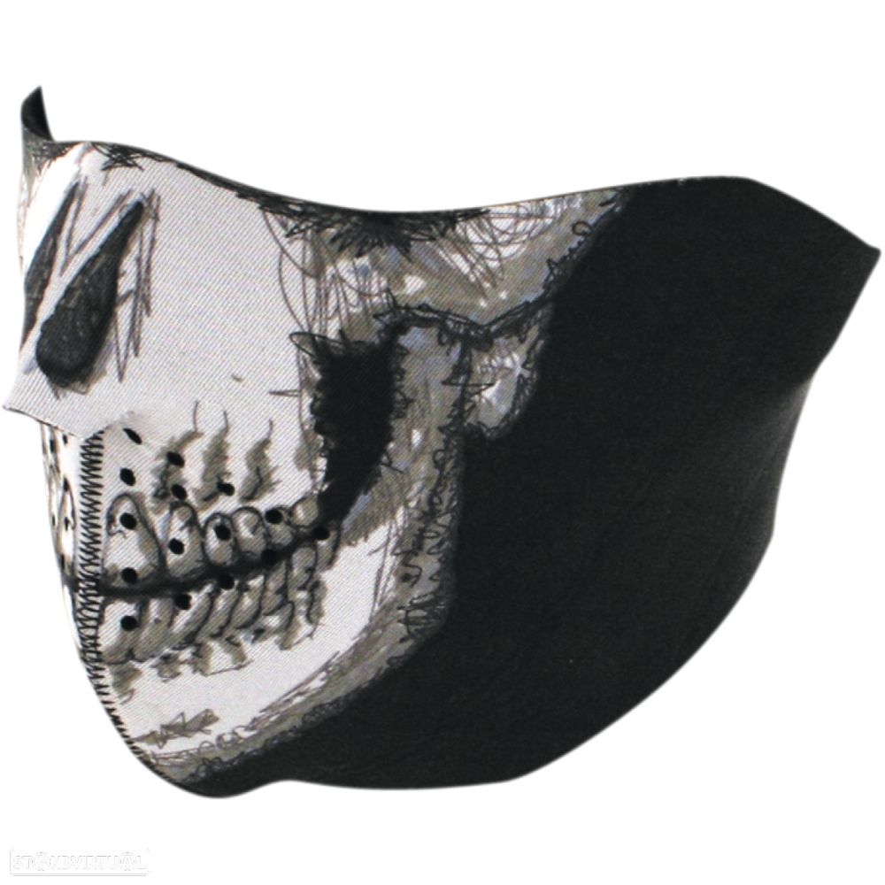 zan headgear half face mask skull face one size 25030060 - 1