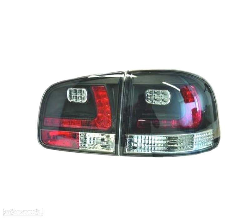 FARÓIS VOLKSWAGEN VW TOUAREG 02-10 LED FUNDO PRETO - 2