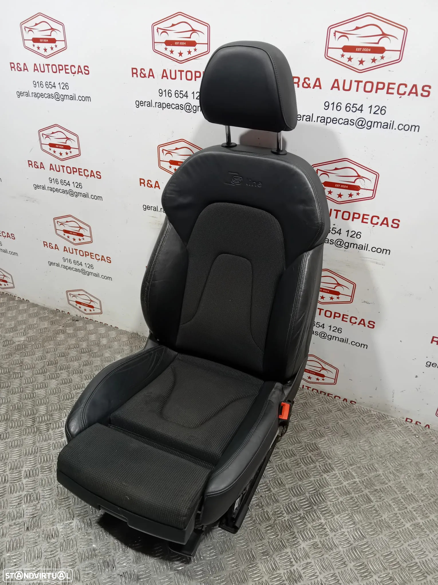 Conjunto de Bancos Audi A4 B8 Avant S Line Carrinha Pele e Tecido Originais - 17