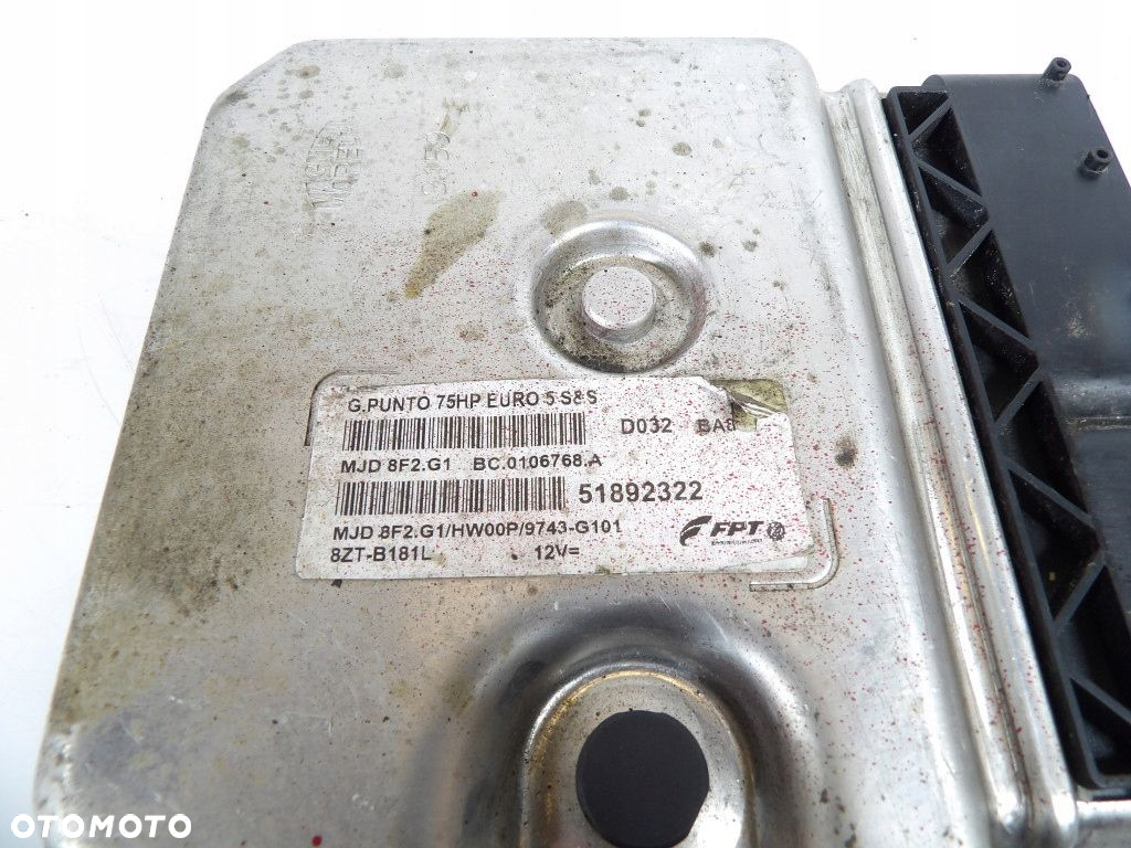 FIAT GRANDE PUNTO 1.3M-JET STEROWNIK SILNIKA 51892322 - 2