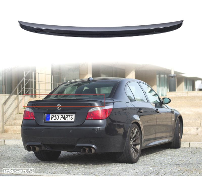 AILERON LIP SPOILER BMW E60 LOOK M5 PRETO BRILHANTE - 1