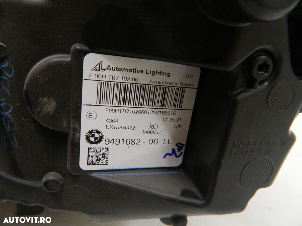 Far dreapta BMW X3 / X4 G01 / G02 FULL LED Adaptive, 2021, 2022, 2023, cod origine 9491682-06. - 9