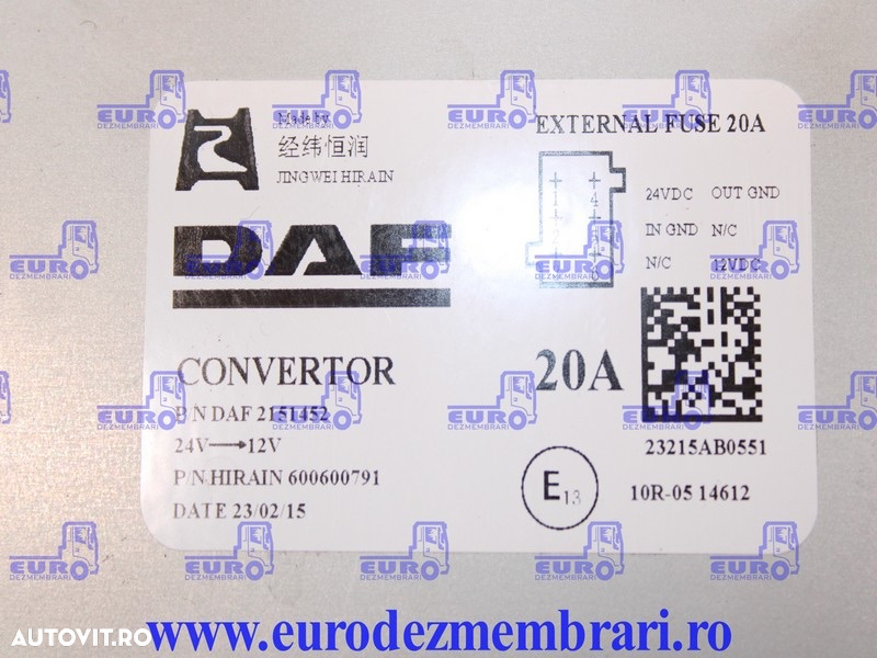 CALCULATOR CONVERTIZOR DAF XF XG 2151452 - 3