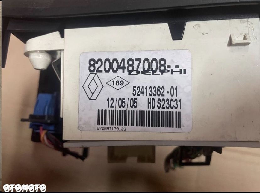 8200487008 panel nawiewu czytnik kart renault laguna 2 II lift - 3