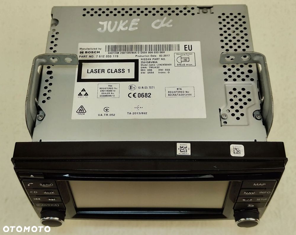 nissan juke 1 i f15 radio nawigacja bosch 7612033119 - 4