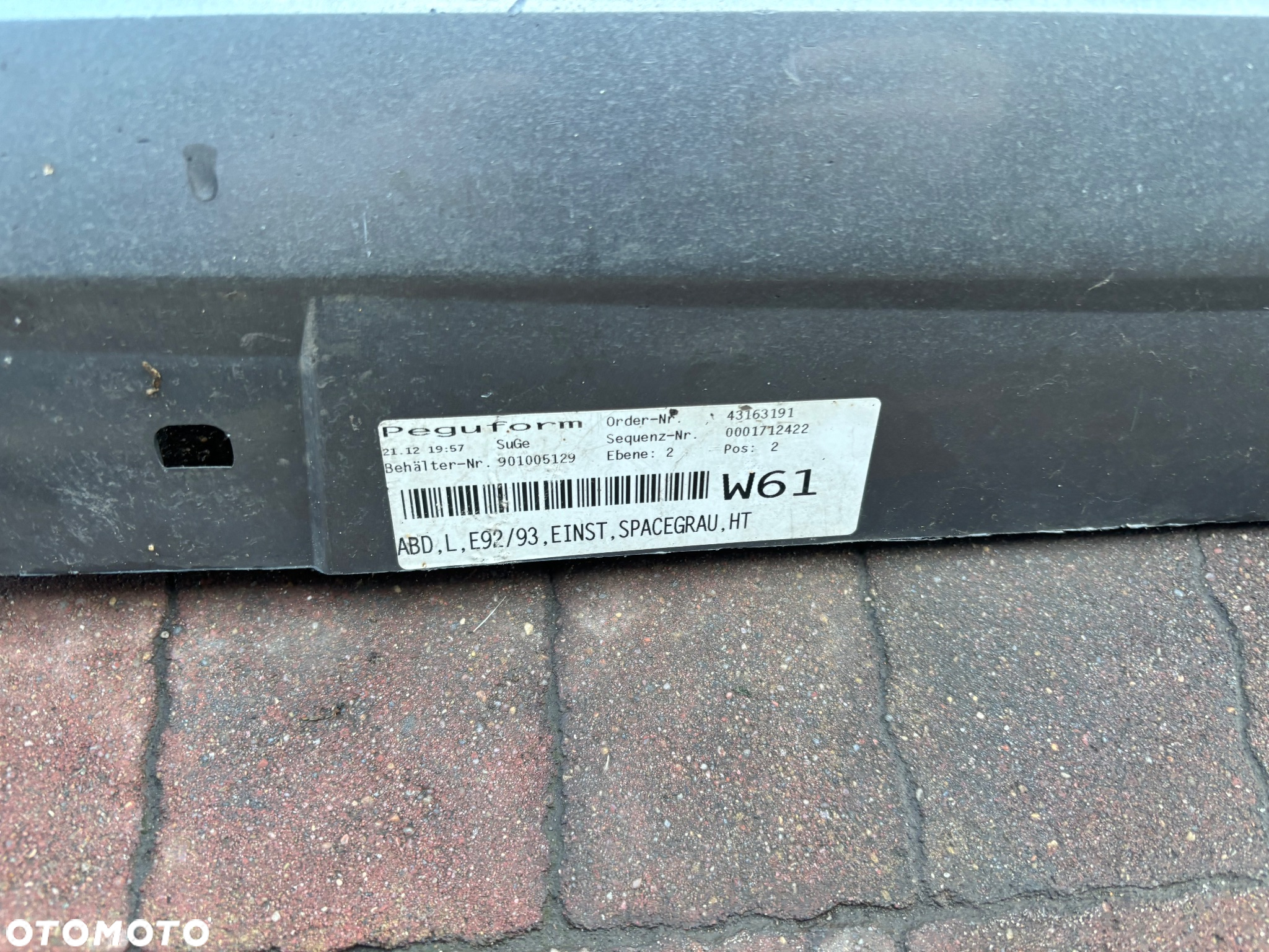 BMW E92 LISTWA PROGOWA PRAWA LEWA - 5