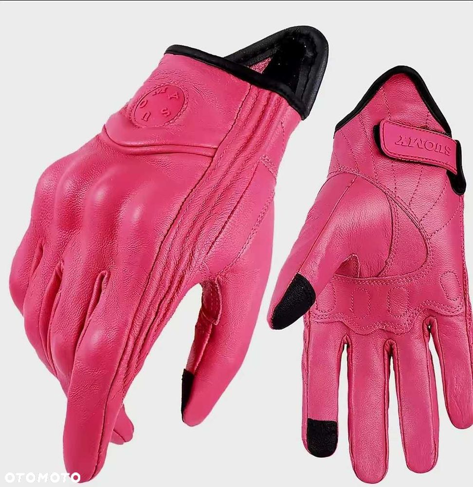 Rękawice damskie skórzane motocyklowe - 1