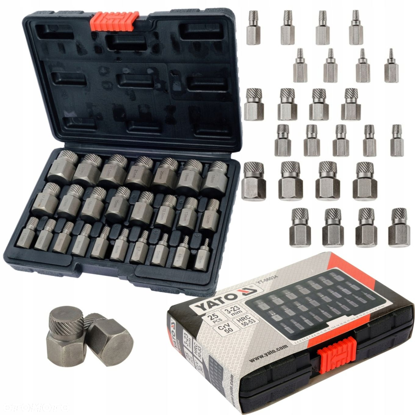YATO ZESTAW 25 WYKRĘTAKÓW DO USZKODZONYCH ŚRUB HEX TORX SPLINE YT-06034 - 8