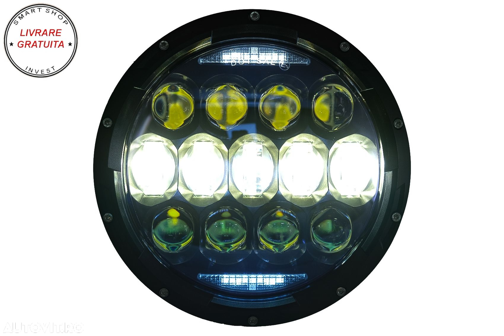 Faruri Full LED CREE Dublu Proiector Halo DRL Jeep Wrangler TJ & JK (1997-2018)- livrare gratuita - 7