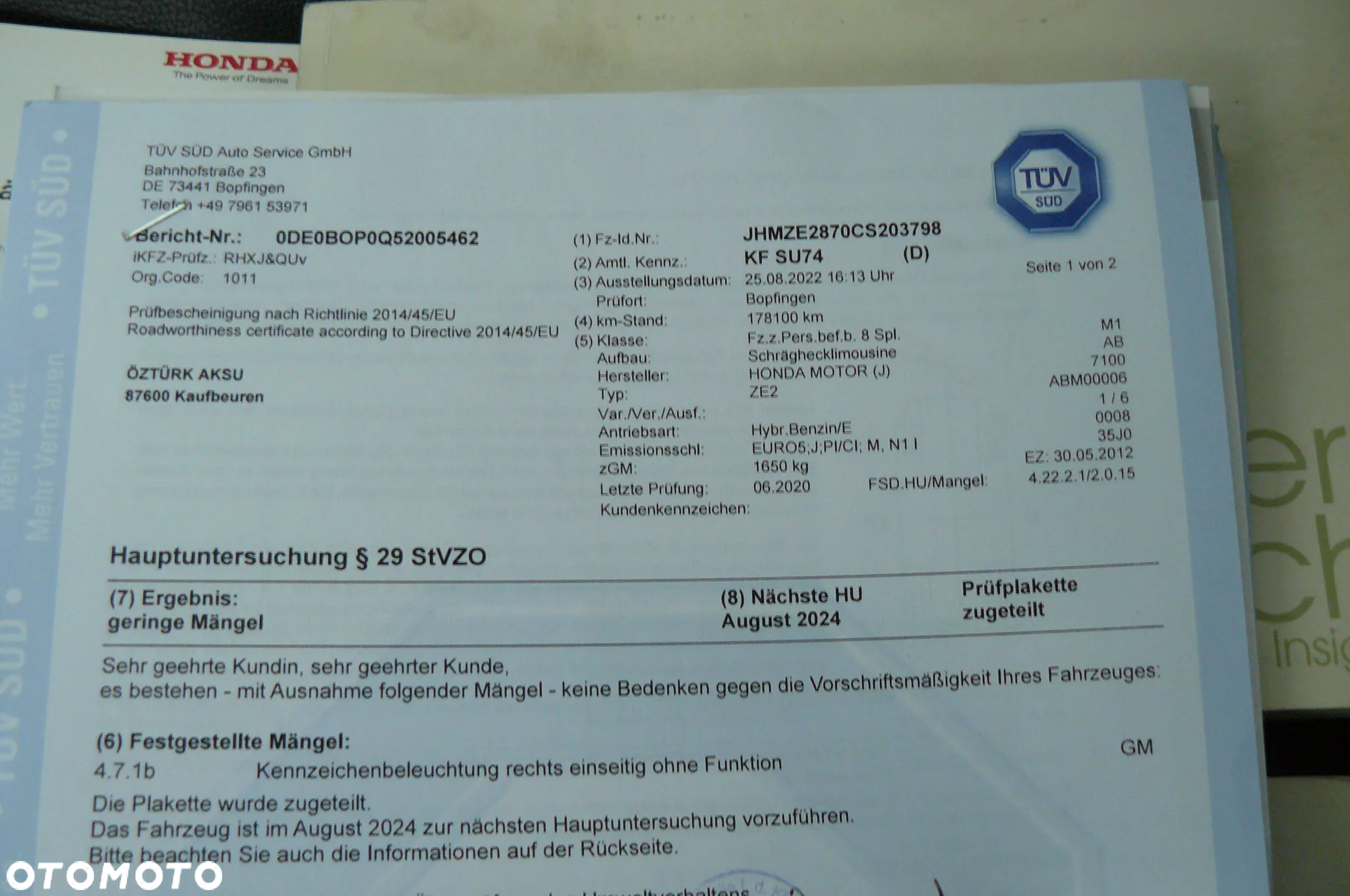 Honda Insight 1.3 - 34