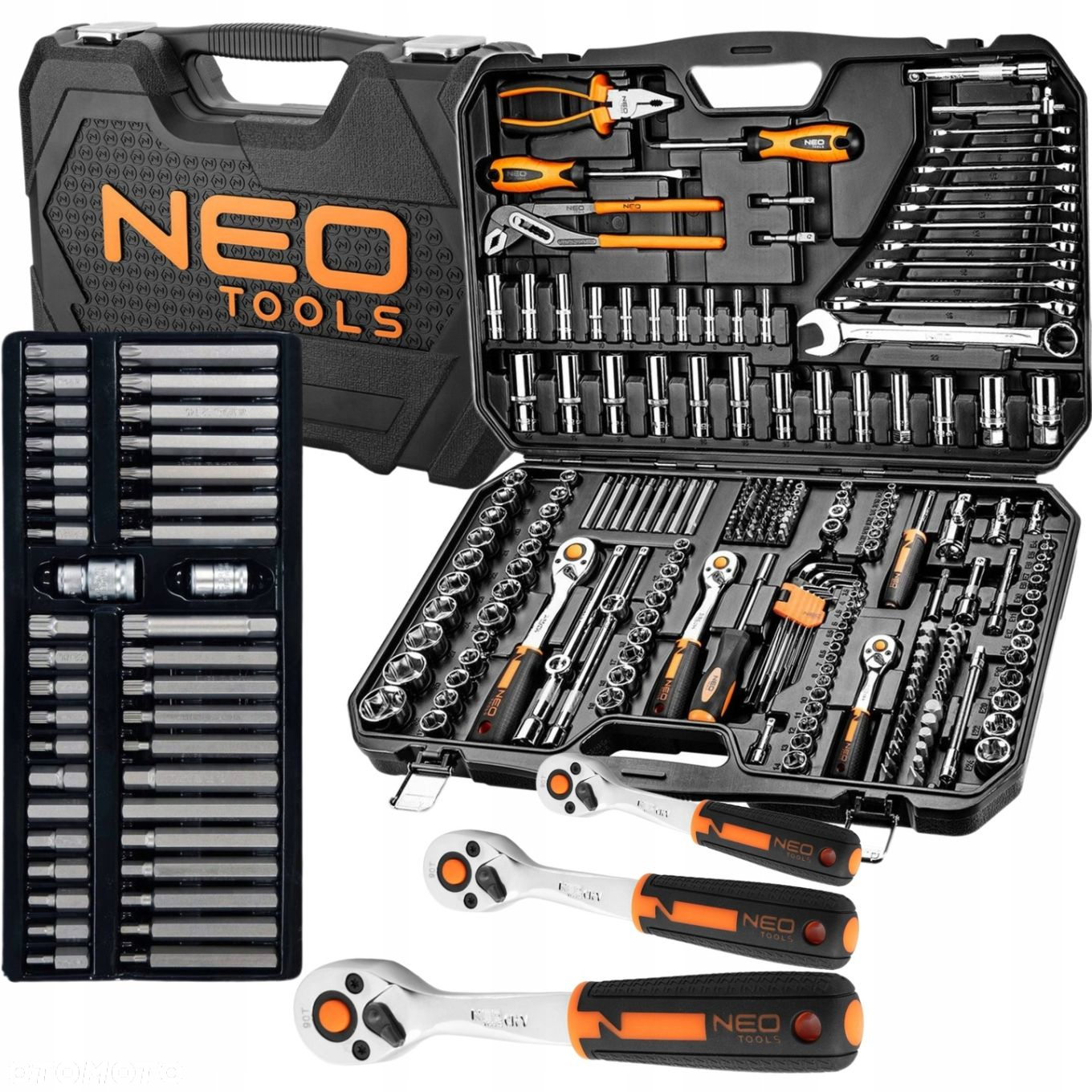 NEO ZESTAW KLUCZY NASADOWYCH 233E 1/2" 1/4" NASADKI BITY SATYNA TORX 40SZT - 14