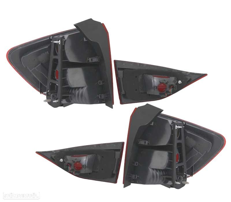 FAROLINS TRASEIROS BMW X1 E84 09- LIGHT BAR VERMELHO CROMADO - 2
