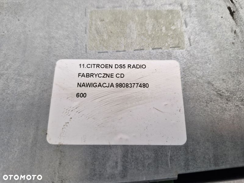 CITROEN DS5 RADIO FABRYCZNE CD NAWIGACJA 9808377480 - 11