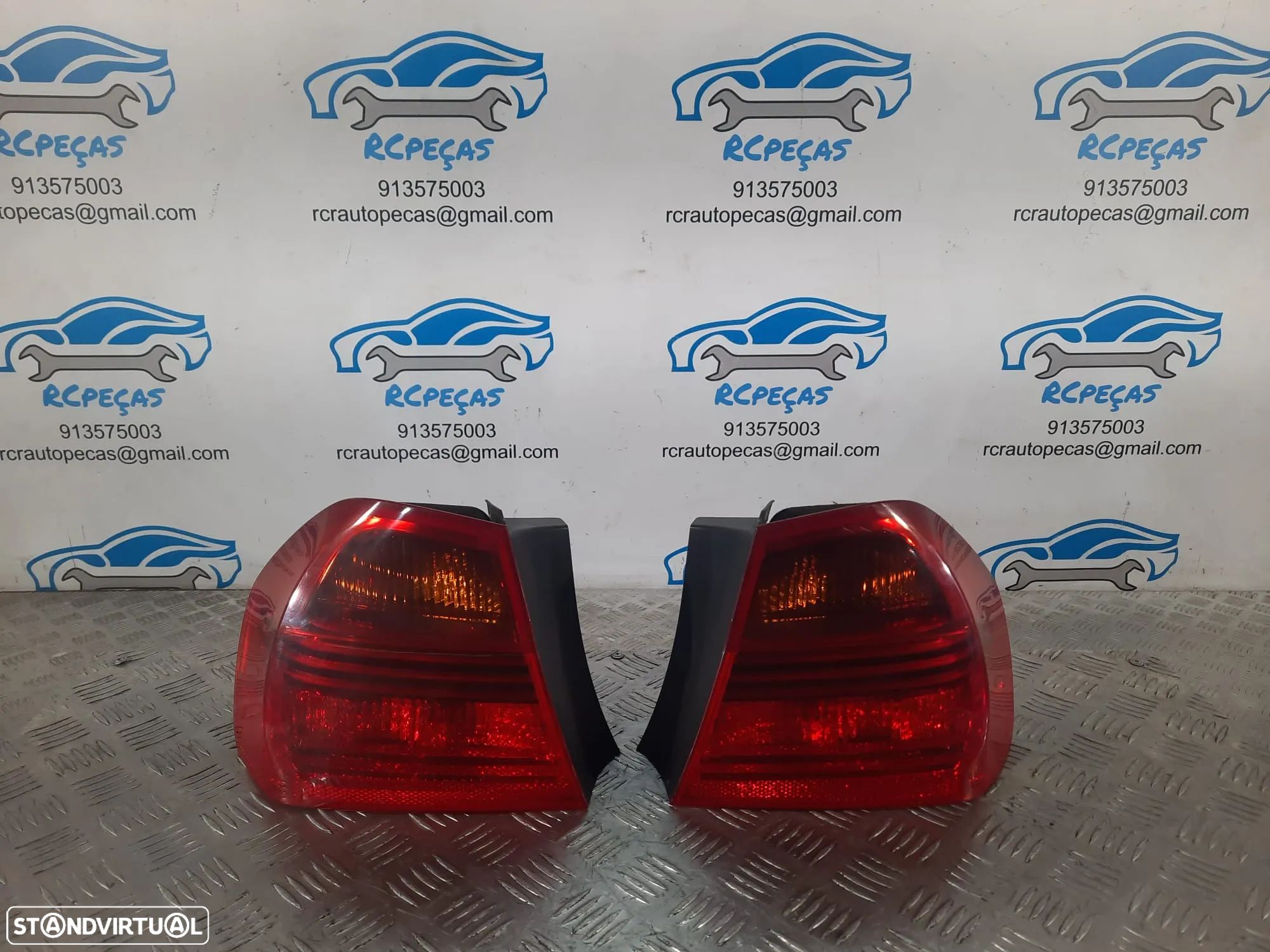 FAROLIM FAROLINS ESQUERDO DIREITO BMW SERIE 3 E90 SEDAN CARRO 63216937458 6937458 63216937457 6937457 - 1