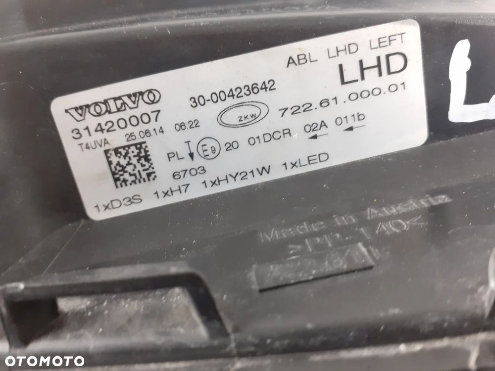 Lampa Volvo V40 lewa xenon 31420007  12-19r.4 - 10