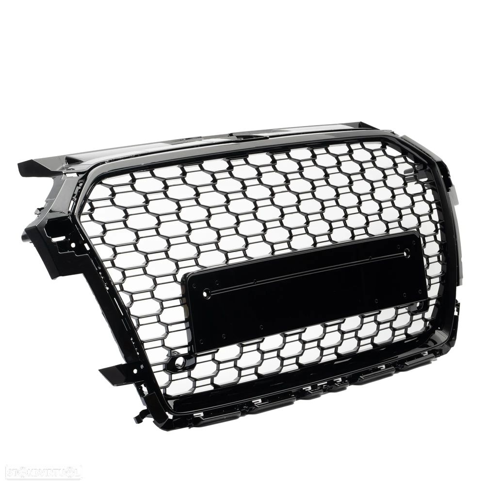 Grelha frontal AUDI A1 8x 2015-2018 RS1 look em preto piano brilhante em plástico ABS - 2