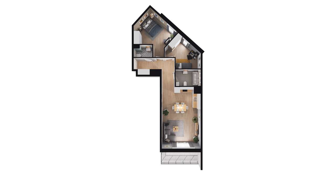 3-pokojowe mieszkanie 68m2 + balkon Bez Prowizji - Pełny obrazek: 2/23