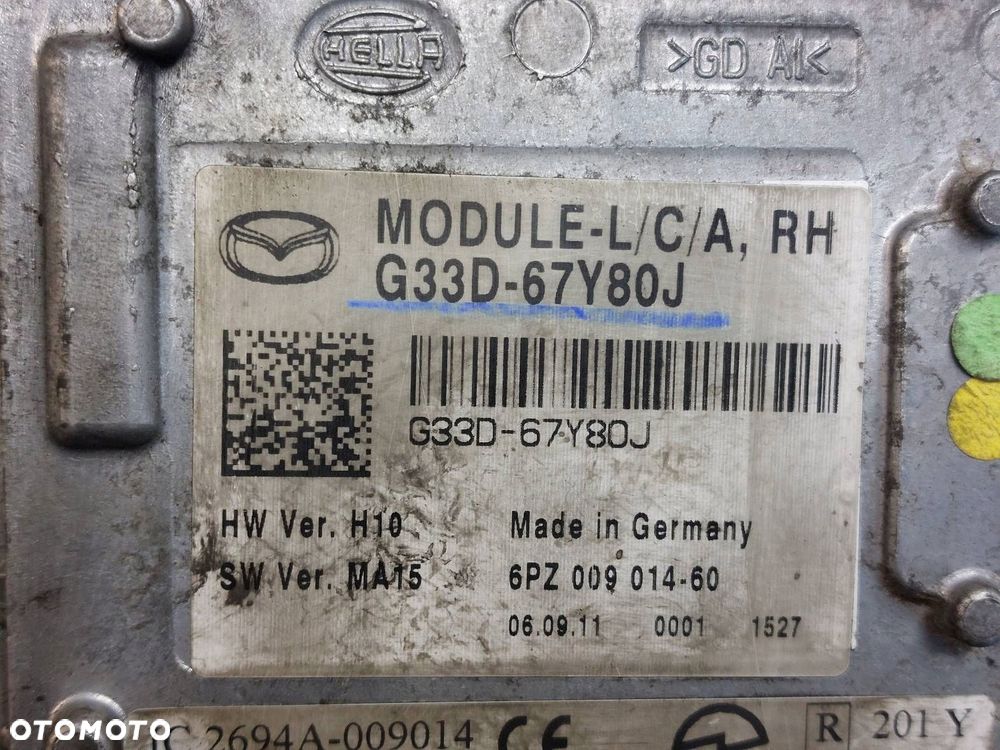 MODUŁ MARTWEGO POLA MAZDA 6 II GH G33D-67Y80J G33D-67Y90J - 3