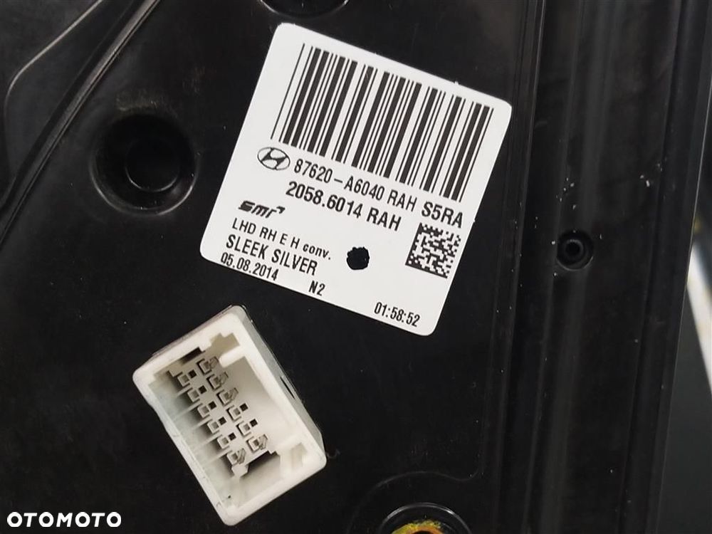 Lusterko prawe elektryczne Hyundai I30 II 2012-2017 SREBRNE 5PIN - 4