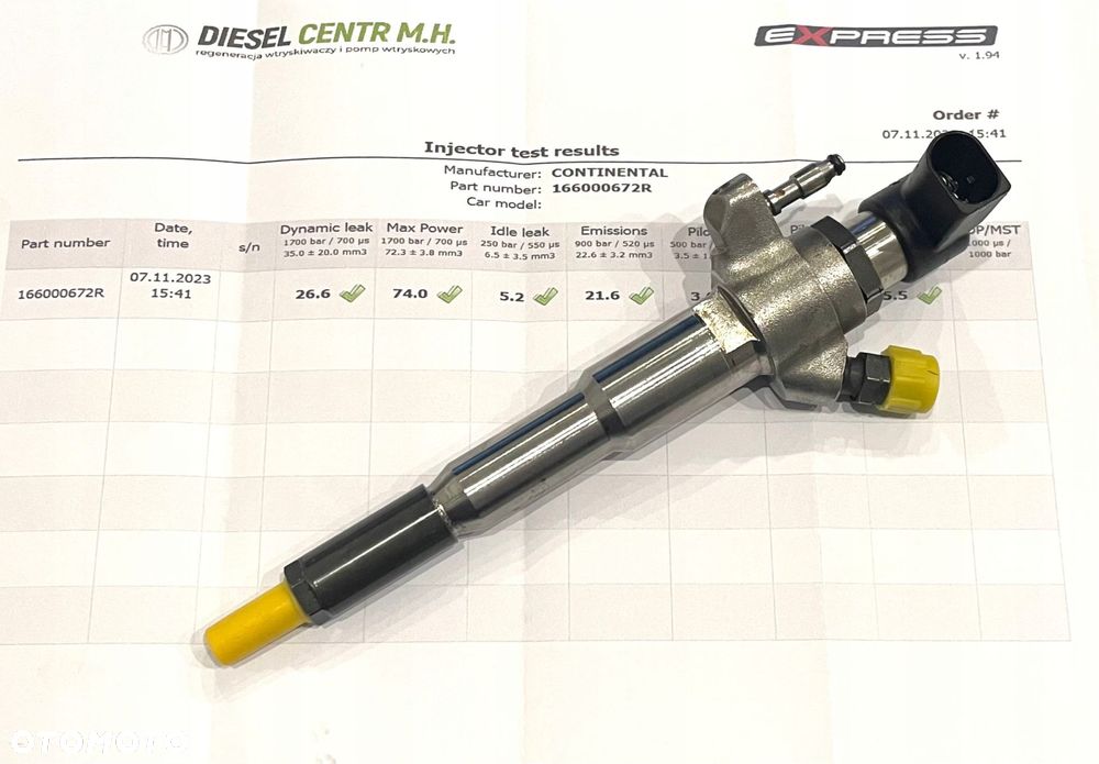 REGENEROWANY WTRYSK DO RENAULT MASTER 2.3 Dci BiTurbo 166000672R - 2