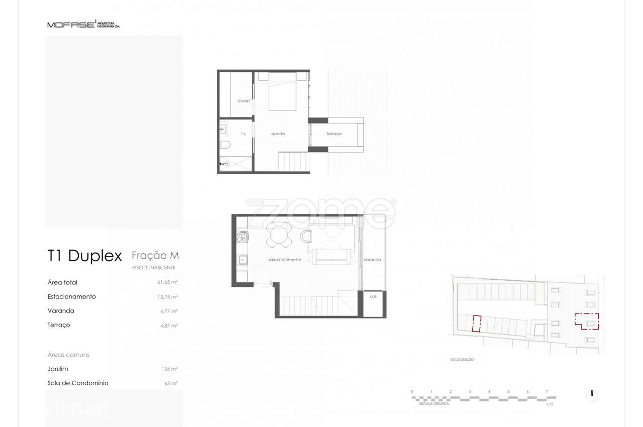 Penthouse T1 Duplex com Terraço e Varanda a Nascente a 5 min do Porto - Grande imagem: 5/15