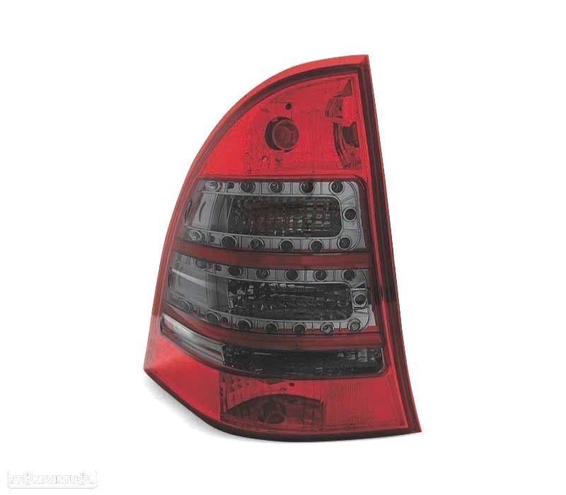 FAROLINS TRASEIROS LED MERCEDES C W203 00-07 KOMBI VERMELHO PRETO - 2
