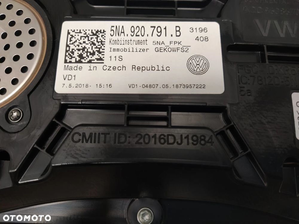 VW TIGUAN II PANEL PRZYCISKI POKRĘTŁA KLIMATYZACJI MODUŁ USB AUX MONITOR EKRAN NAWIGACJI LICZNIK ZEGARY PRĘDKOŚCIOMIERZ VIRTUAL COCKPIT LED ORYGINAŁ - 22