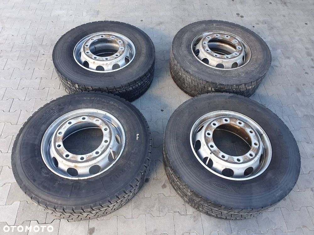 KOŁA FELGI OPONY TYŁ KOMPLET 315 70 22.5 DAF XF 106 STALOWE - 2