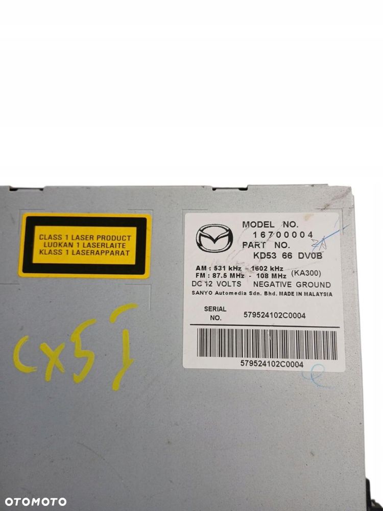 radio cd nawigacja mazda cx-5 cx5 i kd5366dv0b - 4