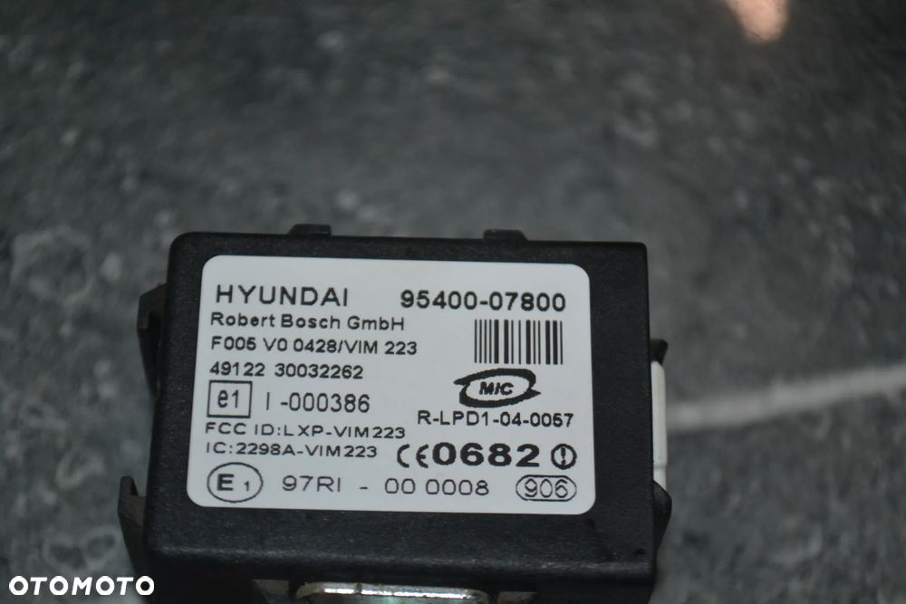 KIA HYUNDAI MODUŁ STEROWNIK IMOBILAJZERA 95400-07800 - 2