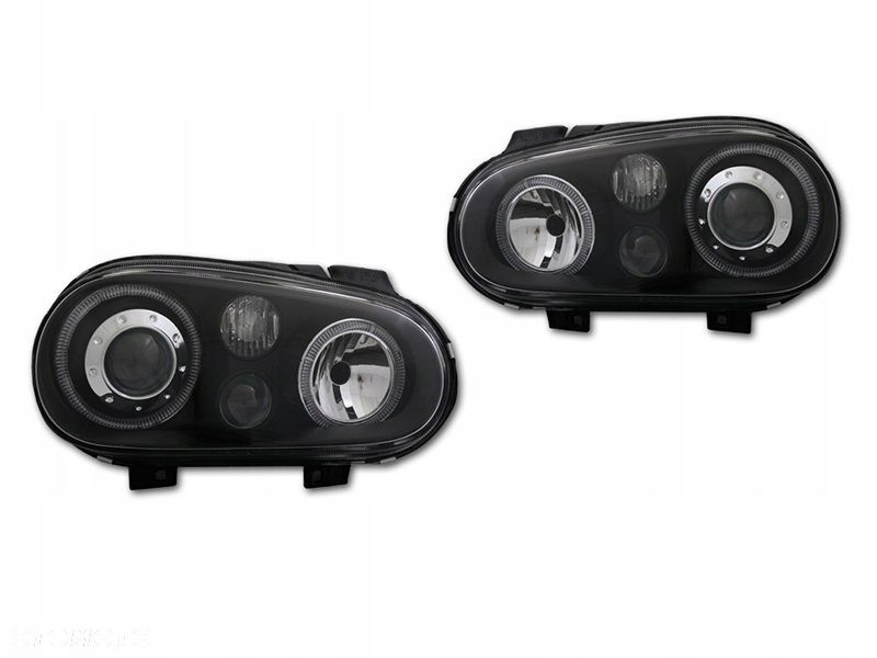 Reflektory Lampy kpl Ringi Angel Eyes Tuning Black Depo VW Golf IV 4 1j 97- - 1
