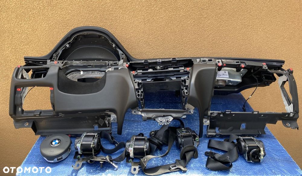 BMW X5 F15 KONSOLA AIRBAG KIEROWCY PASAŻERA PASY HEAD UP CZARNA ORYGINAŁ - 1
