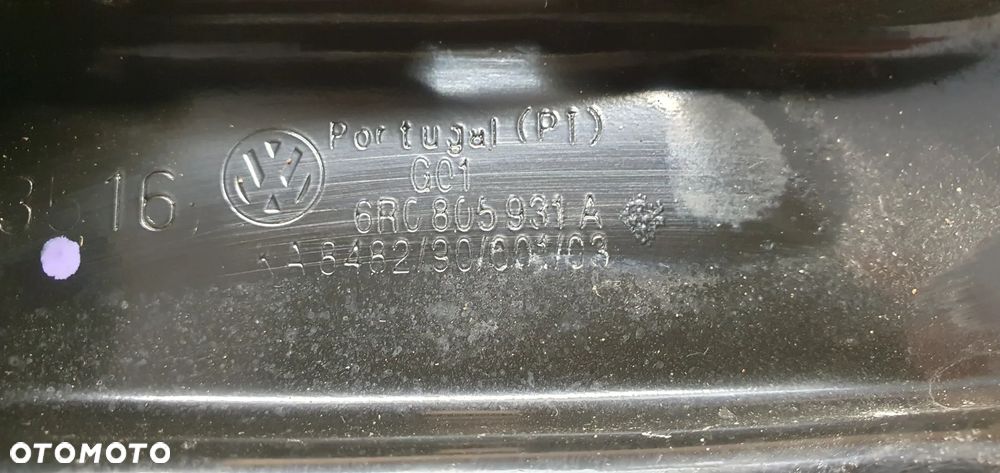 Wzmocnienie mocowanie lampy pasa lewy przód VW Polo V 6R 6R0805931A - 5